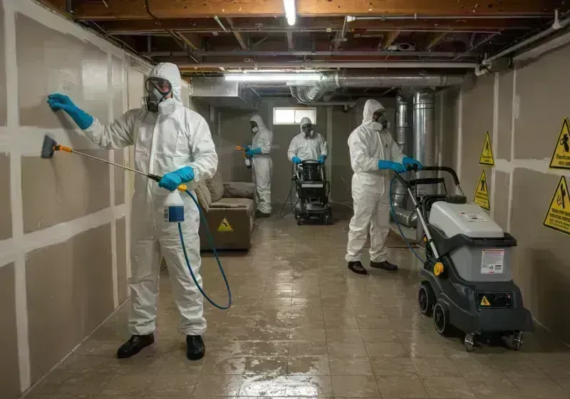 Basement Moisture Removal and Structural Drying process in Wickerham Manor-Fisher, PA